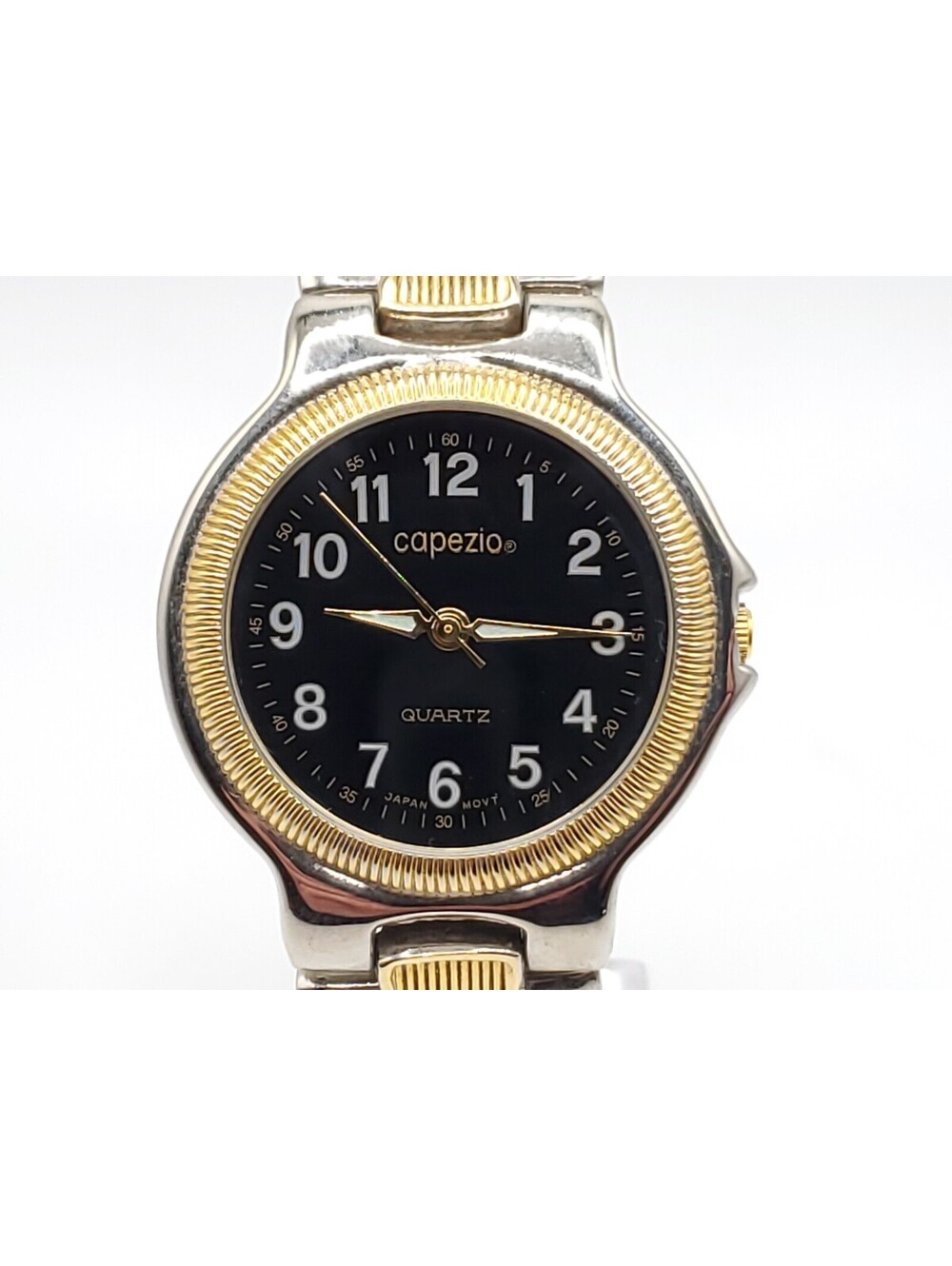 Capezio Quartz Watch Women New Battery Black Dial Two-Tone Round 32mm